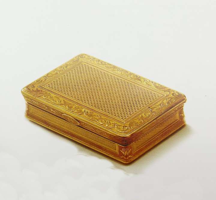 French rectangular gold box by Simon Achille Leger